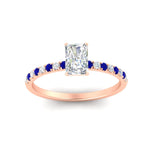 Load image into Gallery viewer, radiant-cut-french-pave-sapphire-engagement-ring-in-rose-gold-FD11408RARGSABLANGLE5-NL-RG_d66e79fd-731a-4068-9fb9-789e632117f1?v=1762849885
