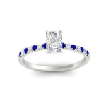 Load image into Gallery viewer, radiant-cut-french-pave-sapphire-engagement-ring-in-white-gold-FD11408RARGSABLANGLE5-NL-WG_5640506c-b86c-4846-a7bd-4b9b1e0112cf?v=1762849885
