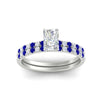 Load image into Gallery viewer, radiant-cut-french-pave-sapphire-wedding-ring-set-in-white-gold-FD11408RAGSABLANGLE5-NL-WG_306ce329-9458-4e38-ad4f-d4ad68883407?v=1763104462