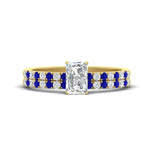 Load image into Gallery viewer, radiant-cut-french-pave-sapphire-wedding-ring-set-in-yellow-gold-FD11408RAGSABL-NL-YG?v=1763104319