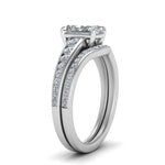 Load image into Gallery viewer, radiant-cut-graduated-channel-diamond-wedding-set-in-FD122866RA-NL-WG
