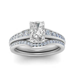 Load image into Gallery viewer, radiant-cut-graduated-channel-diamond-wedding-set-in-FD122866RA-NL-WG
