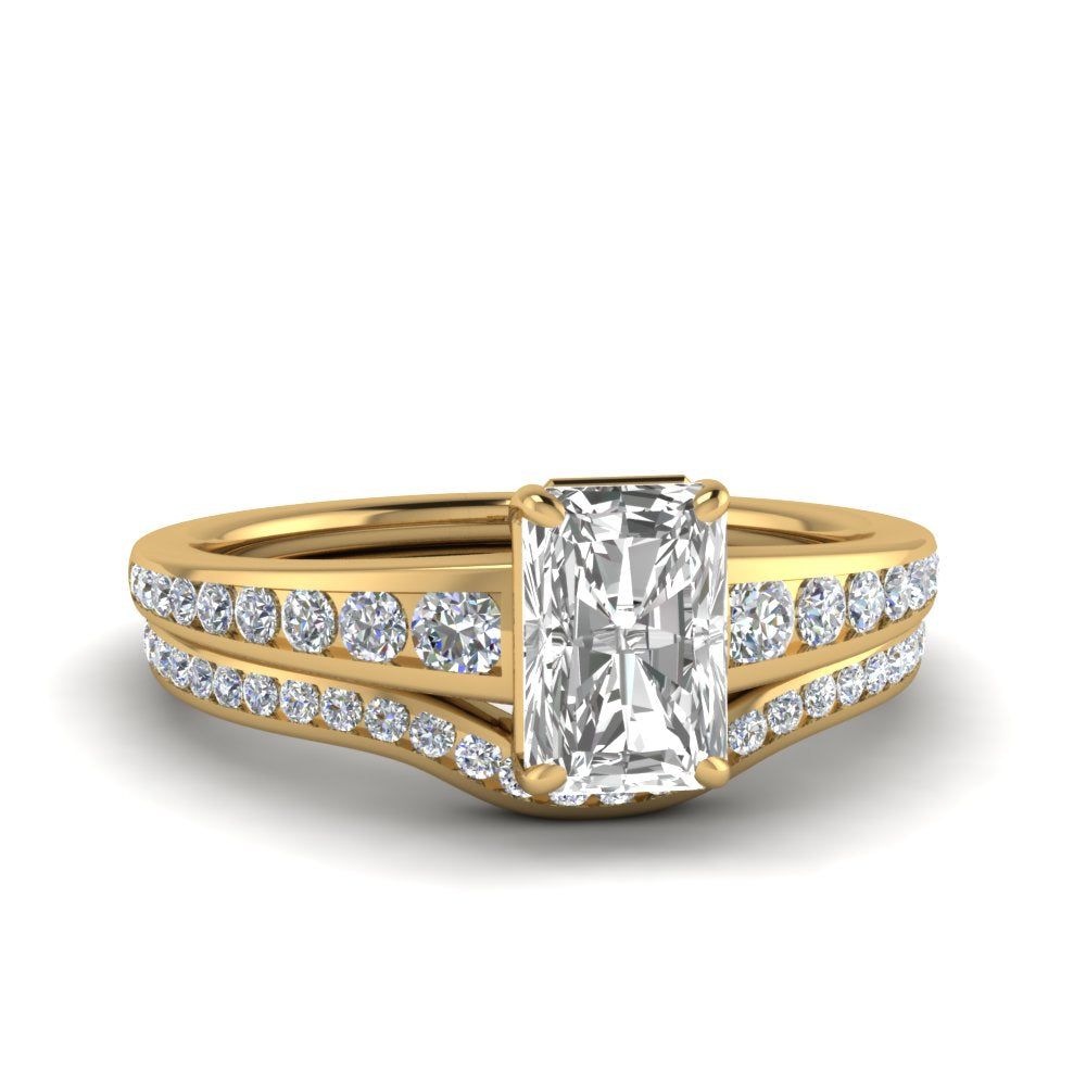 radiant-cut-graduated-channel-diamond-wedding-set-in-FD122866RA-NL-YG