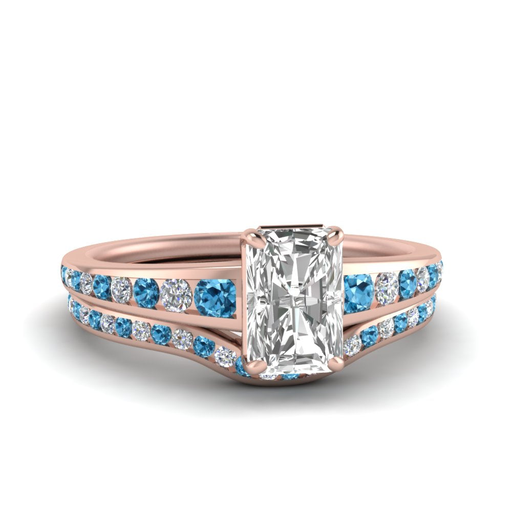 radiant-cut-graduated-channel-diamond-wedding-set-with-blue-topaz-in-FD122866RAGICBLTO-NL-RG