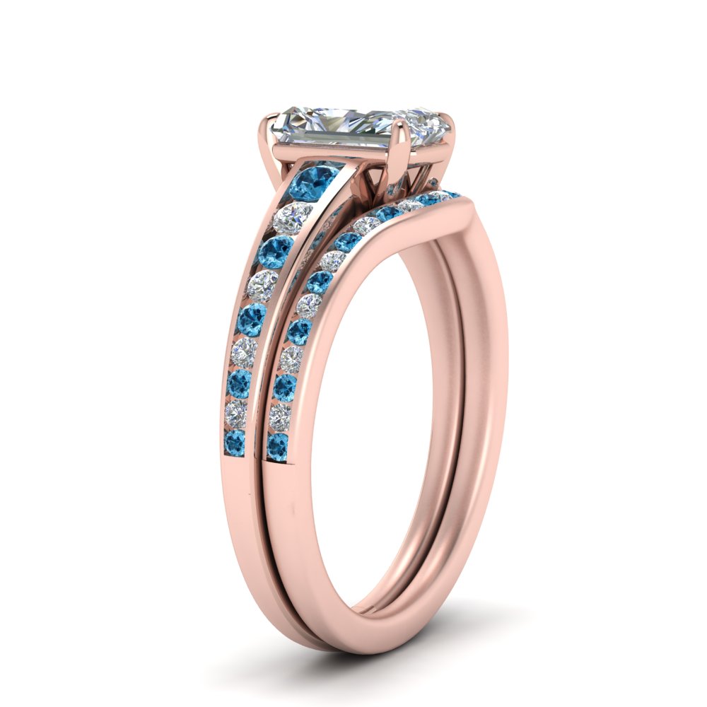 radiant-cut-graduated-channel-diamond-wedding-set-with-blue-topaz-in-FD122866RAGICBLTO-NL-RG