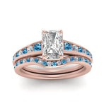 Load image into Gallery viewer, radiant-cut-graduated-channel-diamond-wedding-set-with-blue-topaz-in-FD122866RAGICBLTO-NL-RG
