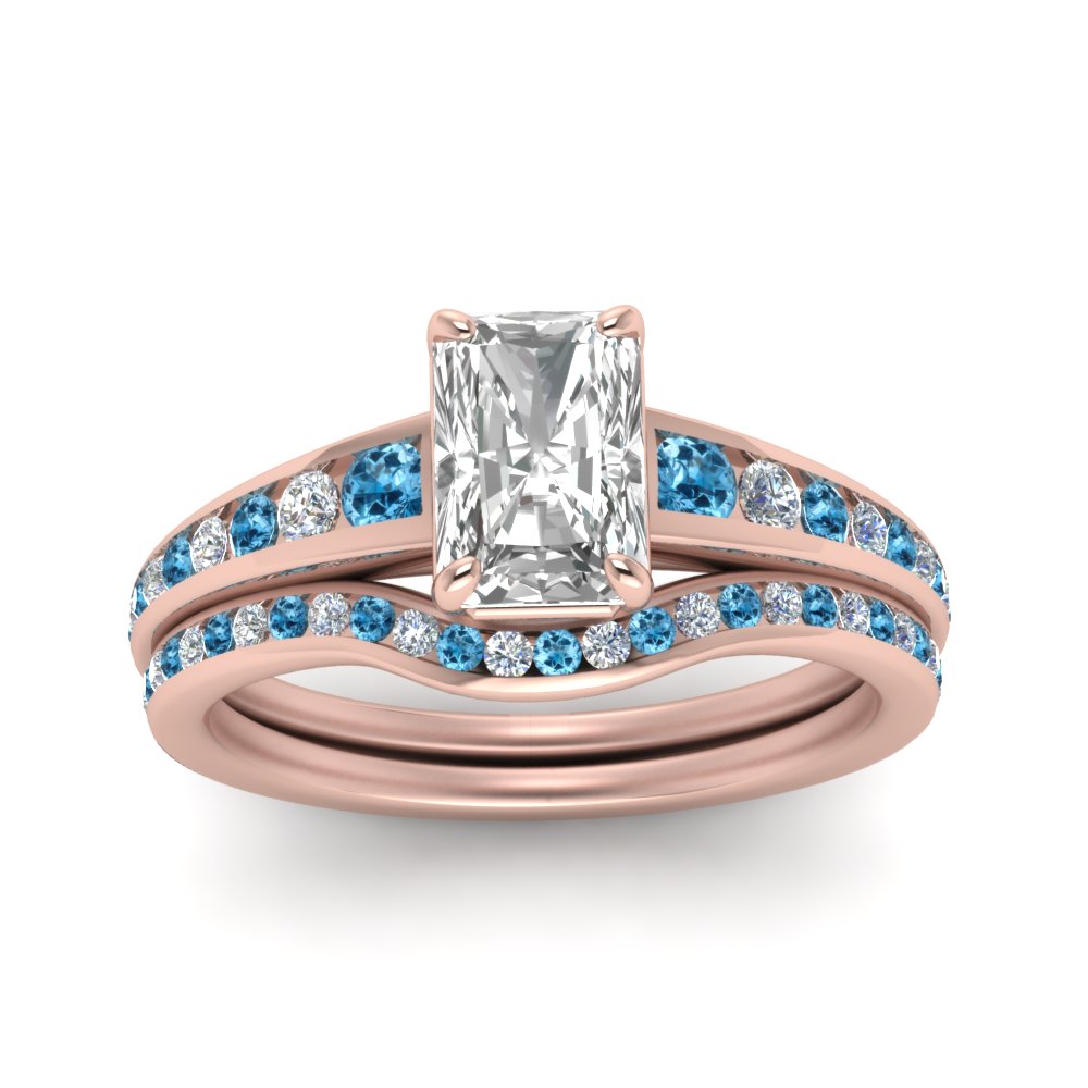 radiant-cut-graduated-channel-diamond-wedding-set-with-blue-topaz-in-FD122866RAGICBLTO-NL-RG