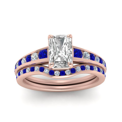 radiant-cut-graduated-channel-diamond-wedding-set-with-sapphire-in-FD122866RAGSABL-NL-RG