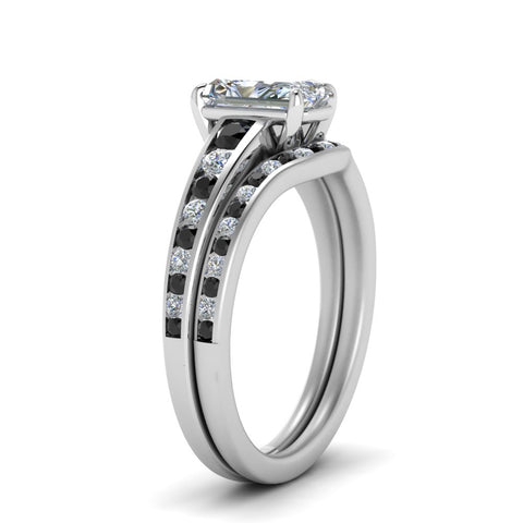 radiant-cut-graduated-channel-wedding-set-with-black-diamond-in-FD122866RAGBLACK-NL-WG