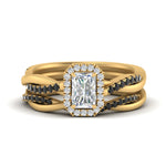 Load image into Gallery viewer, radiant-cut-halo-black-diamond-infinity-bridal-set-in-yellow-gold-FD9212RAGBLACK-NL-YG-B2.jpg