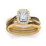 Load image into Gallery viewer, radiant-cut-halo-black-diamond-infinity-bridal-set-in-yellow-gold-FD9212RAGBLACK-NL-YG-B2.jpg