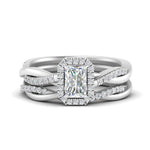 Load image into Gallery viewer, radiant-cut-halo-diamond-infinity-bridal-set-in-white-gold-FD9212RA-NL-WG-B2.jpg
