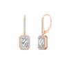 Load image into Gallery viewer, radiant-cut-halo-diamond-lever-back-earrings-2-carat-in-rose-gold-FD-EAR11235RA-2.00CT-NL-RG