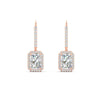 Load image into Gallery viewer, radiant-cut-halo-diamond-lever-back-earrings-2-carat-in-rose-gold-FD-EAR11235RAANGLE2-2.00CT-NL-RG