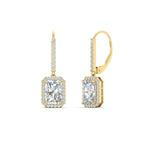 Load image into Gallery viewer, radiant-cut-halo-diamond-lever-back-earrings-2-carat-in-yellow-gold-FD-EAR11235RA-2.00CT-NL-YG
