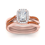 Load image into Gallery viewer, radiant-cut-halo-orange-sapphire-infinity-bridal-set-in-rose-gold-FD9212RAGSAOR-NL-RG-B2.jpg
