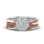 Load image into Gallery viewer, radiant-cut-halo-orange-sapphire-infinity-bridal-set-in-white-gold-FD9212RAGSAOR-NL-WG-B2.jpg