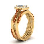 Load image into Gallery viewer, radiant-cut-halo-orange-sapphire-infinity-bridal-set-in-yellow-gold-FD9212RAGSAOR-NL-YG-B2.jpg
