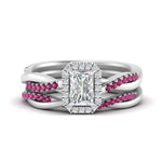 Load image into Gallery viewer, radiant-cut-halo-pink-sapphire-infinity-bridal-set-in-white-gold-FD9212RAGSADRPI-NL-WG-B2.jpg
