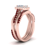 Load image into Gallery viewer, radiant-cut-halo-ruby-infinity-bridal-set-in-rose-gold-FD9212RAGRUDR-NL-RG-B2.jpg