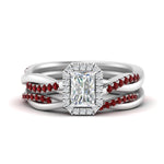 Load image into Gallery viewer, radiant-cut-halo-ruby-infinity-bridal-set-in-white-gold-FD9212RAGRUDR-NL-WG-B2.jpg
