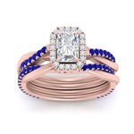Load image into Gallery viewer, radiant-cut-halo-sapphire-infinity-bridal-set-in-rose-gold-FD9212RAGSABL-NL-RG-B2.jpg