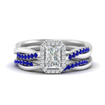 Load image into Gallery viewer, radiant-cut-halo-sapphire-infinity-bridal-set-in-white-gold-FD9212RAGSABL-NL-WG-B2.jpg