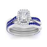 Load image into Gallery viewer, radiant-cut-halo-sapphire-infinity-bridal-set-in-white-gold-FD9212RAGSABL-NL-WG-B2.jpg
