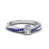 Load image into Gallery viewer, radiant-cut-infinity-twist-diamond-engagement-ring-with-blue-sapphire-in-14K-white-gold-FD8253RARGSABL-NL-WG