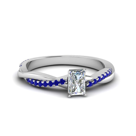 radiant-cut-infinity-twist-diamond-engagement-ring-with-blue-sapphire-in-14K-white-gold-FD8253RARGSABL-NL-WG