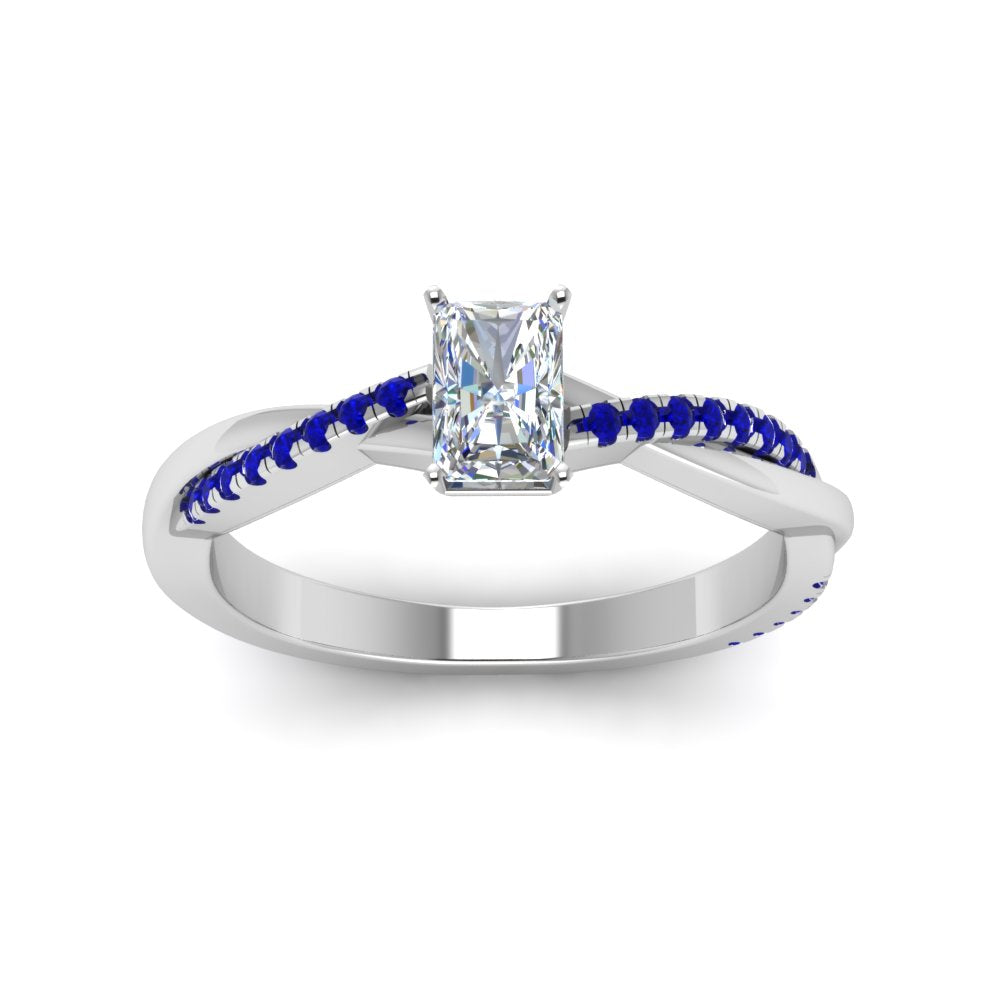 radiant-cut-infinity-twist-diamond-engagement-ring-with-blue-sapphire-in-14K-white-gold-FD8253RARGSABL-NL-WG