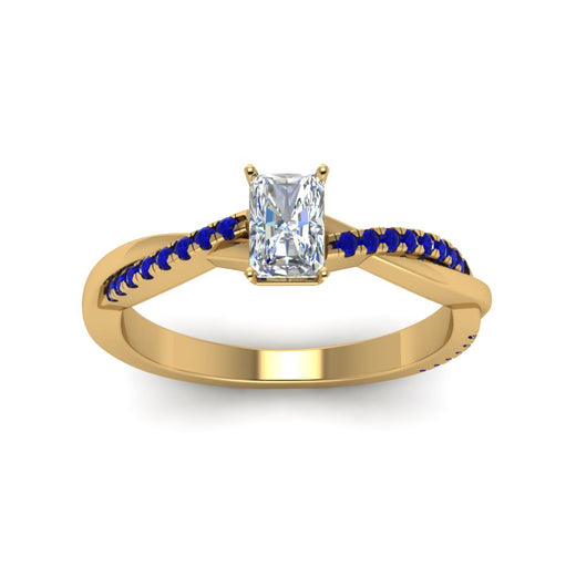 radiant-cut-infinity-twist-diamond-engagement-ring-with-blue-sapphire-in-14K-yellow-gold-FD8253RARGSABL-NL-YG