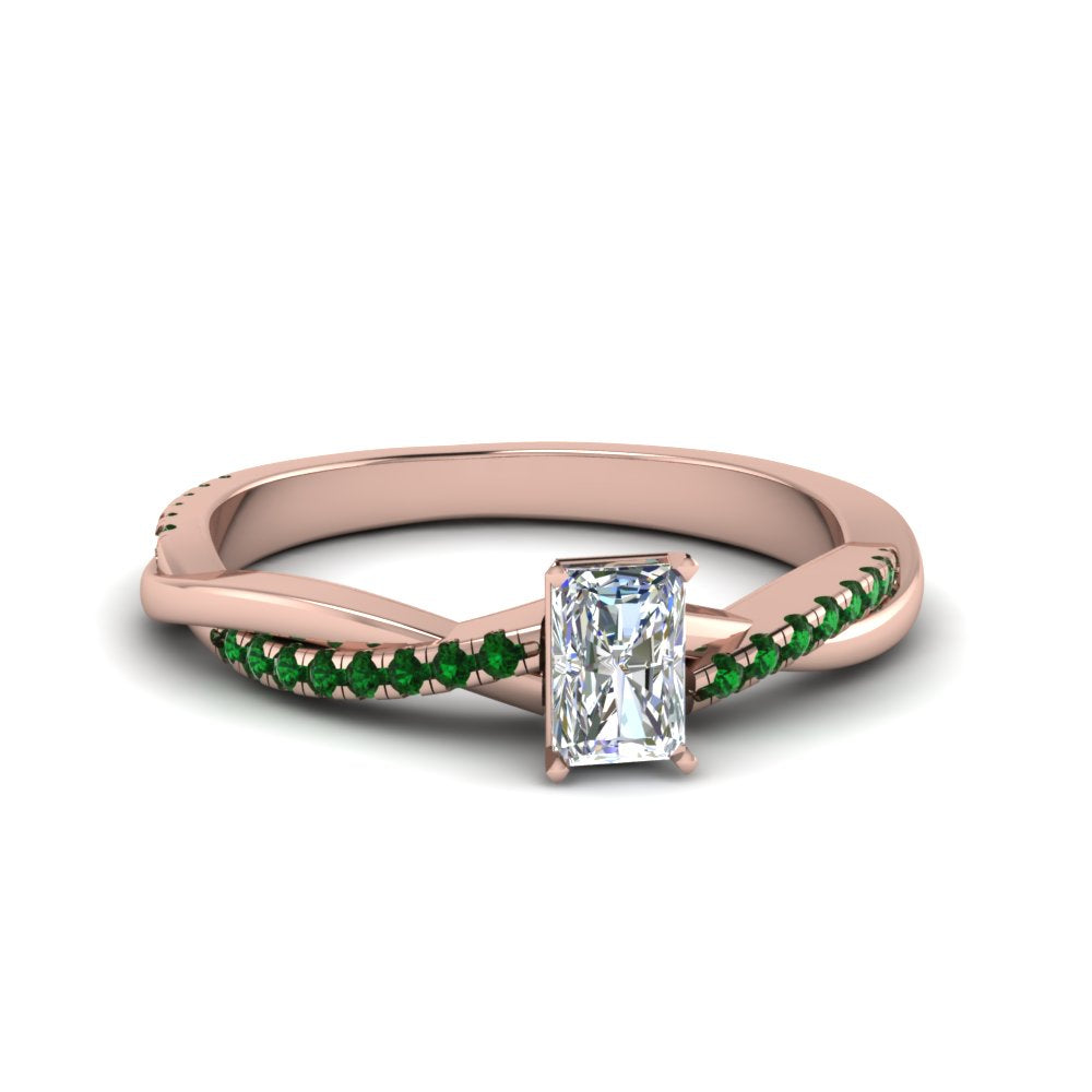 radiant-cut-infinity-twist-diamond-engagement-ring-with-emerald-in-14K-rose-gold-FD8253RARGEMGR-NL-RG