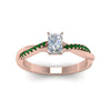 Load image into Gallery viewer, radiant-cut-infinity-twist-diamond-engagement-ring-with-emerald-in-14K-rose-gold-FD8253RARGEMGR-NL-RG