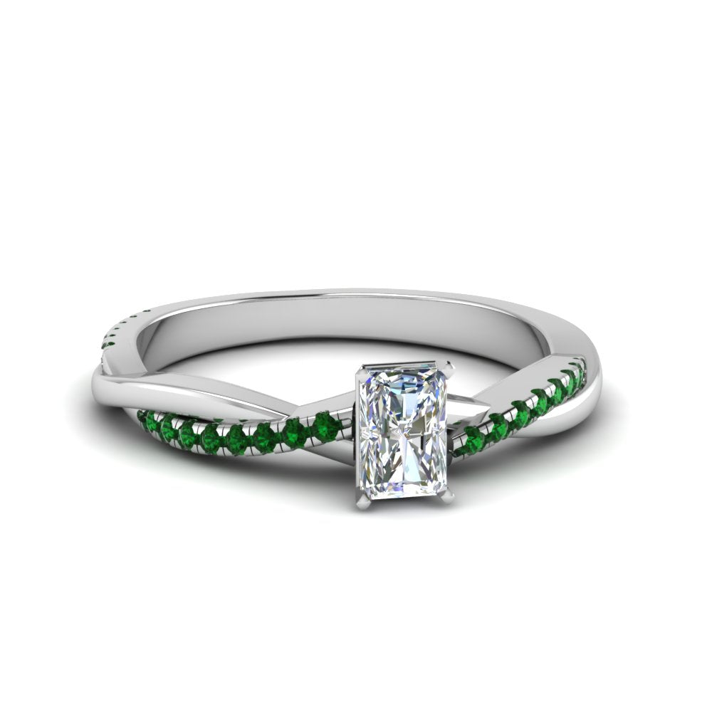 radiant-cut-infinity-twist-diamond-engagement-ring-with-emerald-in-14K-white-gold-FD8253RARGEMGR-NL-WG