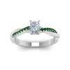 Load image into Gallery viewer, radiant-cut-infinity-twist-diamond-engagement-ring-with-emerald-in-14K-white-gold-FD8253RARGEMGR-NL-WG