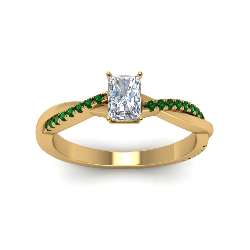 radiant-cut-infinity-twist-diamond-engagement-ring-with-emerald-in-14K-yellow-gold-FD8253RARGEMGR-NL-YG