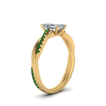 Load image into Gallery viewer, radiant-cut-infinity-twist-diamond-engagement-ring-with-emerald-in-14K-yellow-gold-FD8253RARGEMGR-NL-YG
