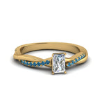Load image into Gallery viewer, radiant-cut-infinity-twist-diamond-engagement-ring-with-ice-blue-topaz-in-14K-yellow-gold-FD8253RARGICBLTO-NL-YG

