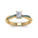 Load image into Gallery viewer, radiant-cut-infinity-twist-diamond-engagement-ring-with-ice-blue-topaz-in-14K-yellow-gold-FD8253RARGICBLTO-NL-YG
