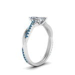 Load image into Gallery viewer, radiant-cut-infinity-twist-diamond-engagement-ring-with-ice-blue-topaz-in-14K-white-gold-FD8253RARGICBLTO-NL-WG
