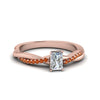 Load image into Gallery viewer, radiant-cut-infinity-twist-diamond-engagement-ring-with-orange-sapphire-in-14K-rose-gold-FD8253RARGSAOR-NL-RG