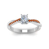 Load image into Gallery viewer, radiant-cut-infinity-twist-diamond-engagement-ring-with-orange-sapphire-in-14K-white-gold-FD8253RARGSAOR-NL-WG