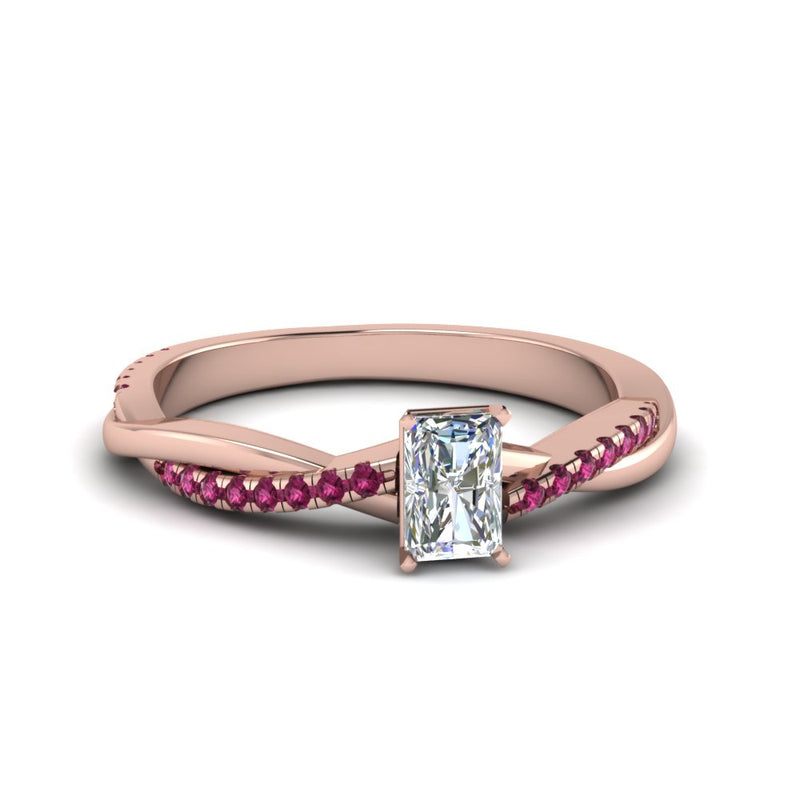 radiant-cut-infinity-twist-diamond-engagement-ring-with-pink-sapphire-in-14K-rose-gold-FD8253RARGSADRPI-NL-RG
