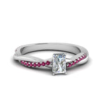 Load image into Gallery viewer, radiant-cut-infinity-twist-diamond-engagement-ring-with-pink-sapphire-in-14K-white-gold-FD8253RARGSADRPI-NL-WG
