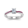 Load image into Gallery viewer, radiant-cut-infinity-twist-diamond-engagement-ring-with-pink-sapphire-in-14K-white-gold-FD8253RARGSADRPI-NL-WG
