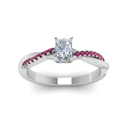 radiant-cut-infinity-twist-diamond-engagement-ring-with-pink-sapphire-in-14K-white-gold-FD8253RARGSADRPI-NL-WG