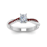 Load image into Gallery viewer, radiant-cut-infinity-twist-diamond-engagement-ring-with-ruby-in-14K-white-gold-FD8253RARGRUDR-NL-WG

