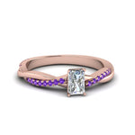 Load image into Gallery viewer, radiant-cut-infinity-twist-diamond-engagement-ring-with-violac-topaz-in-14K-rose-gold-FD8253RARGVITO-NL-RG
