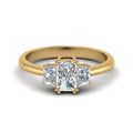 Thumbnail 1 - radiant-cut-lab-diamond-trapezoid-engagement-ring-in-14K-yellow-gold-FDENR7981RAR-NL-YG